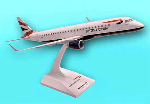 Flugzeugmodelle: British Airways - Embraer ERJ-190 - 1:100 - PremiumModell