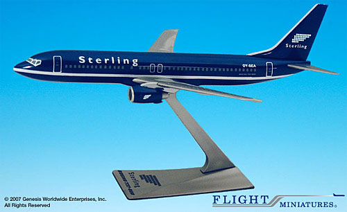 Flugzeugmodelle: Sterling - Dark Blue - Boeing 737-800 - 1:200