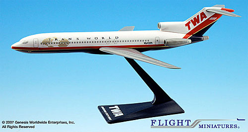 Flugzeugmodelle: TWA - Boeing 727-200 - 1:200