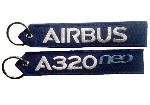 Schlüsselanhänger: A320neo Airbus blau