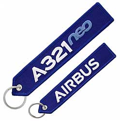 Schlüsselanhänger: A321neo Airbus blau