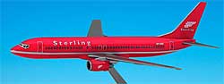 Flugzeugmodelle: Sterling - Red - Boeing 737-800 - 1:200