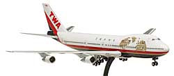 Flugzeugmodelle: TWA - Boeing 747-100 - 1:200 - PremiumModell