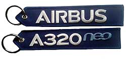 Schlüsselanhänger: A320neo Airbus blau