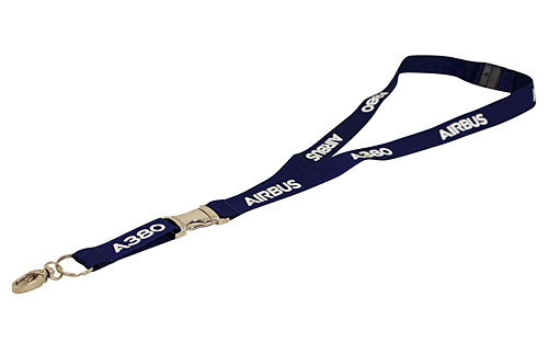 Schlüsselband: Airbus Lanyard A380 mit Metallverschluss und Haken