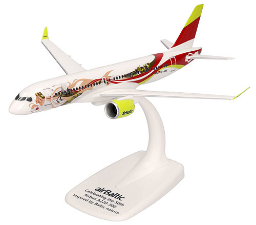 Flugzeugmodelle: Air Baltic - 50th A220 - Airbus A220-300 - 1:200