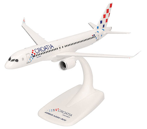 Flugzeugmodelle: Croatia Airlines - Airbus A220-300 - 1:200