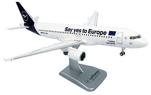 Flugzeugmodelle: Lufthansa - Say yes to Europe - Airbus A320-200 - 1:200 - PremiumModell