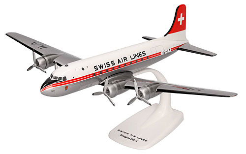 Flugzeugmodelle: SWISS AIR LINES - Doubglas DC-4 - 1:125