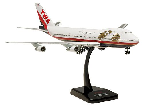 Flugzeugmodelle: TWA - Boeing 747-100 - 1:200 - PremiumModell