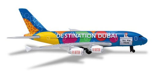 Spielzeug: Emirates A380 Spielzeugflugzeug - Destination Dubai