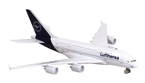 Spielzeug: Lufthansa Airbus A380 Spielzeugmodell