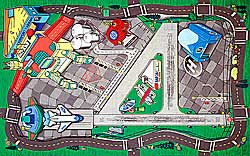 Flughafen Spielzeug Matte für Kinder 105x80cm