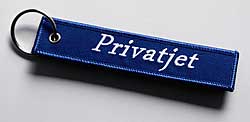 Schlüsselanhänger -Privatjet- blau