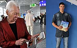 Barbara Boday hatte 1989 die Kabinencrew auf den Erstflug in die DDR vorbereitet / Tim Ludwar gehörte zu den Gewinner, die mit an Bord waren.