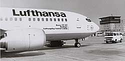 Die Reutlingen 1989 am Flughafen Leipzig. Quelle: Lufthansa