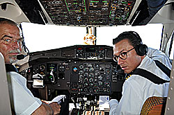 Klaus Bussmann und Elmar Treffler saßen zwischen Memmingen und Berlin im Cockpit.